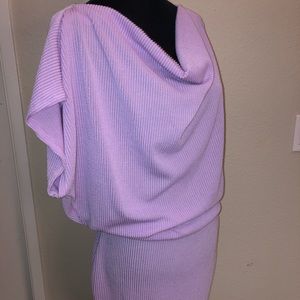 FashionNova Lilac ribbed off the shoulder dress 1X